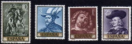 España 1962 1434/7 Sellos ** Pintor Pedro Pablo Rubens Completa Timbres Espagne Spain Spagna